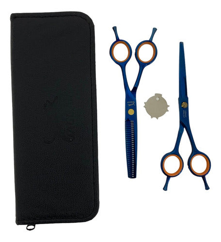 Jaguar Set Of Two Scissors + Case 0