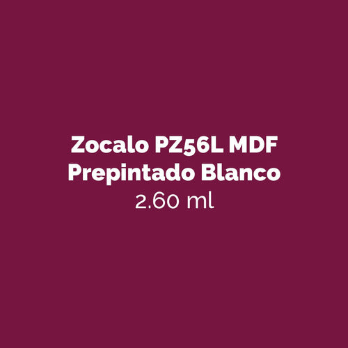 Atenneas Zocalo Mdf Blanco Prepintado Pz56l 2.60 Ml Tira 1