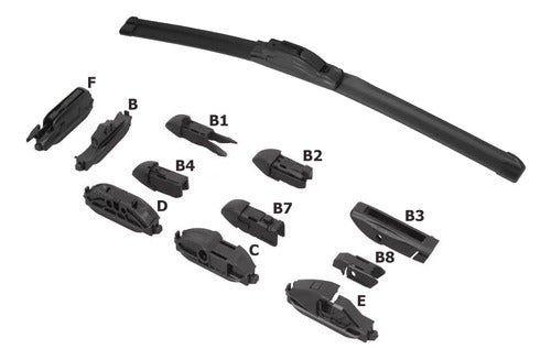 Front Wiper Blades Kit Nissan March 2015-2019 1