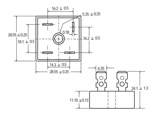 5 Unidades Puente De Diodos Kbpc2510 25a 1000v Kbpc 2510 1