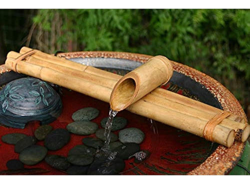 Kit De Fuente Y Bomba De Agua Bamboo Accents - 18 Pulgadas, 2