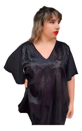 Miropa Talles Grandes Blusa Brillo Fiesta Super Sensual Talles Grandes 0