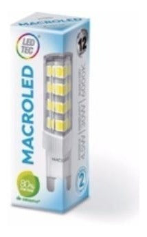 Macroled LED Bipin Lamp 6W G9 220V Warm White Pack of 5 3