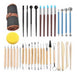 Deco Estrella Kit X36 Pottery Tools for Clay Ceramic Stamps 0