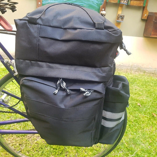 Explorer Jumbo Tricuerpo Bicycle Pannier 70L Black 0