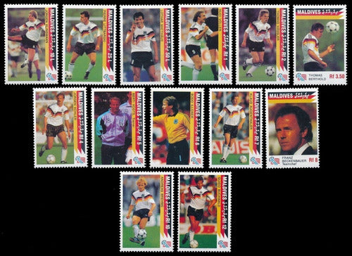 Campeón Mundial Fútbol 90 - Maldivas 1992 - 2 Series Mint 0