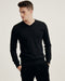 Equus Nidda Men's V-neck Cotton Sweater in Black 1