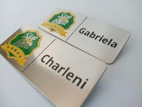 2 - Broches Crachás   Aço Inox Personalizado - 2 Un 4