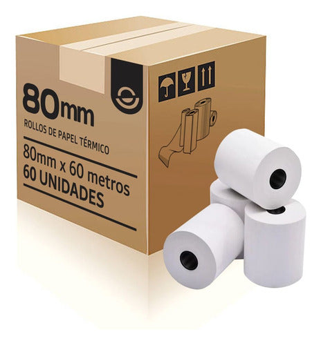 Centroficina 60 Thermal Rolls 80mm x 60mts 48gsm Comandera - Fiscal 0