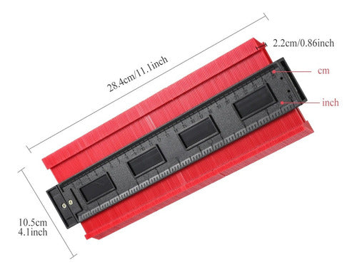 Copiador Contorno Moldura Borde Peine Plastico 1