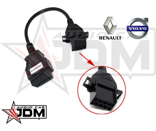 Volvo Adaptador Ficha Universal 8 A 16 Pines OBD2 - JDM 5