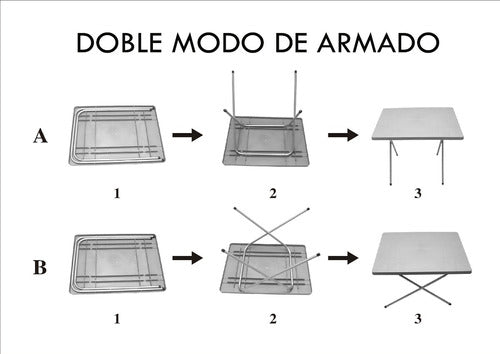 Outdoor Folding Table 80x60 TV Camping Living Picnic Garden 3