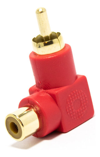 RCA Male to Female 90 Degree Red Elbow RCA Adapter 1