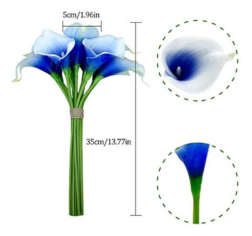 15 Piezas Real Touch Calla Lily Flores Artificiales Boda Ram 3