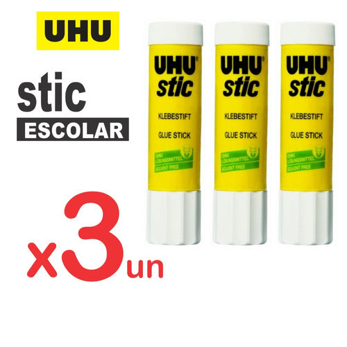 3 UHU Stic 40g Adhesive Glue Stick 0