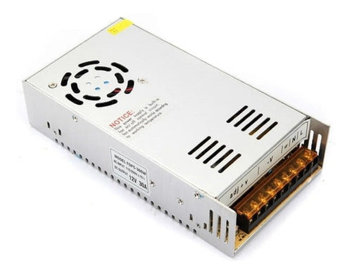 Power Saez Switching Power Supply 12V 30A Metal for CCTV Cameras w/ Cooler 1