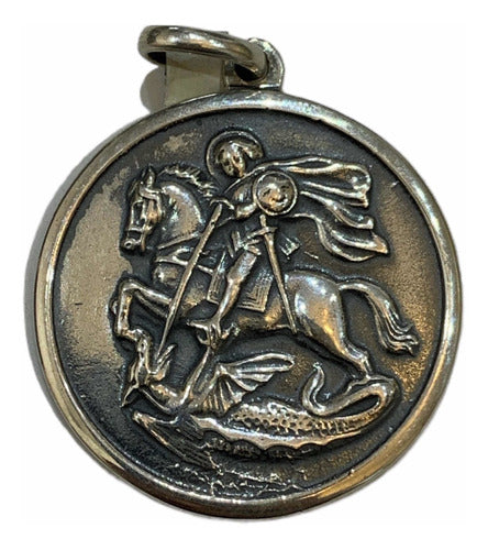 Tuset Joyeros Medalla San Jorge Grande En Plata 925 0