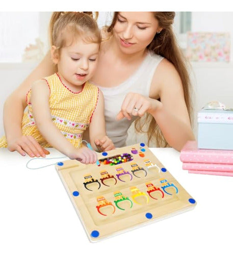 Laberinto Magnético De Colores Y Números - Montessori Puzzle Board 6