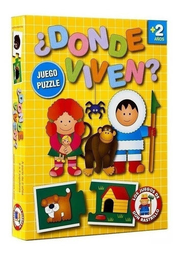 Juego De Mesa Puzzle Dónde Viven Didáctico Ruibal 212 0