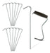 TARPATOP Galvanized 7 Tent Peg Set with 12 Anchor Stakes 0