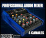 Moon MX4 Mixer Console with 4 Channels and Bluetooth - 99 Effects 1