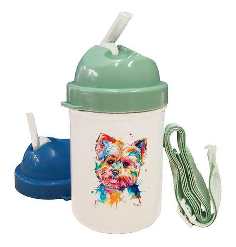 Tienda Cubik Watercolor Art Yorkshire Terrier Water Bottle 0