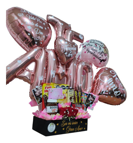Personalized Gift Box Romantic Arrangement I Love You 1m Chocolate Roses 5
