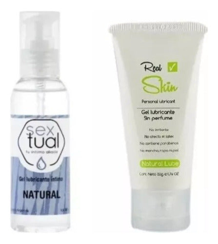 Sextual Kit Gel Lubricante Intimo (x2) Neutro Anal Sexual Real Skin 0