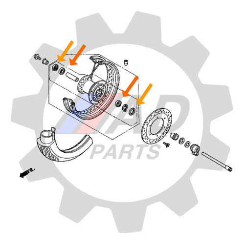 Rolamento Roda Dianteira Yamaha Virago 535 Kit 1