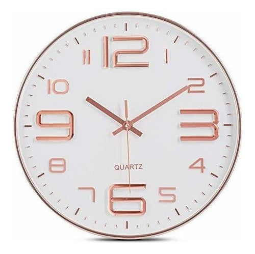 Bernhard Productos Reloj De Pared De Oro Rosa De 12 Pulgadas 0