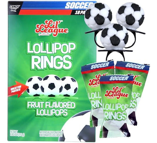 Generic Anillos De Piruleta De Balón De Fútbol, Dulces 0