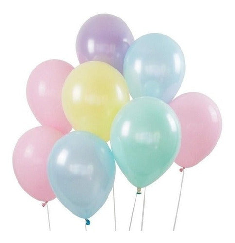 Globos Pastel Colores Surtidos 23 Cm - 9 Pulgadas X 25u 1