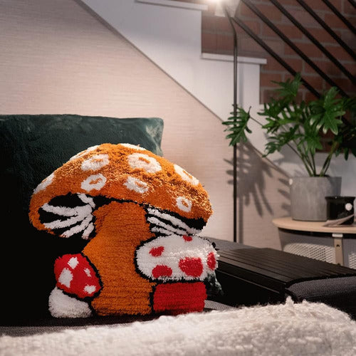 Lunar Sol Mushroom Pillow Boho Throw Pillow - Cosas Lindas S 4