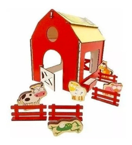 Yo Sí Puedo Wooden Farm Animals Symbolic Play Vocabulary 1