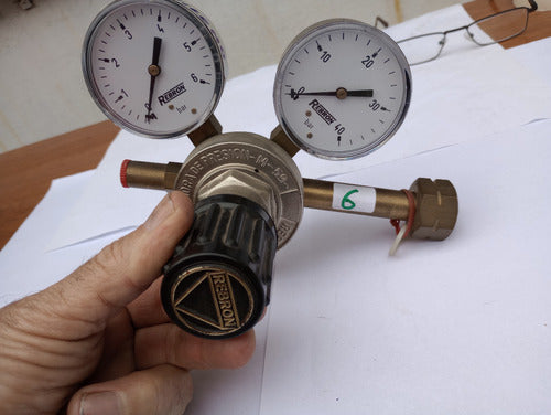 Rebron Acetylene Regulator Manometer - Ind Arg. - New 2