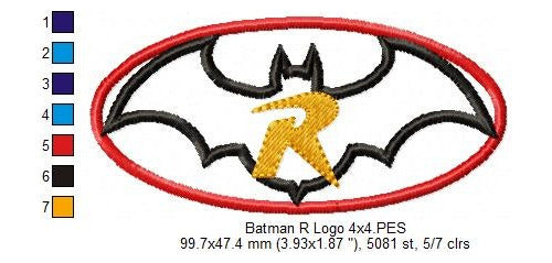 Elma Matrizes Matriz Para Bordados Maquina Batman Y Robin Logo 4233 1