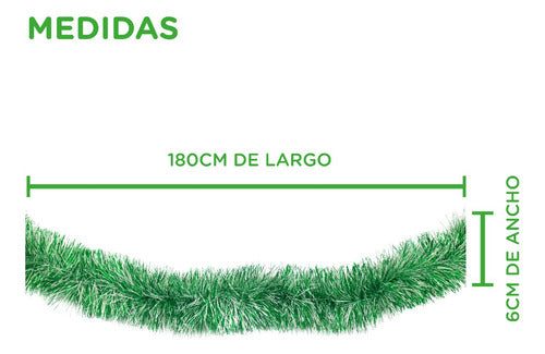 Enfiestados Guirnalda Boa Navidad Navideña Decoracion Adorno Verde X6 6