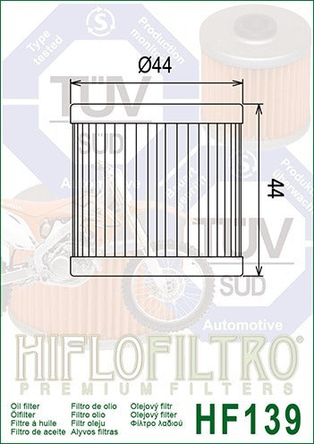 Filtro Aceite Hiflo 139 Suzuki Drz 400s Ltr 450 Solomototeam 1