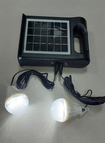 Led Kit Faro Led + 2 Lamparas Con Panel Solar 3