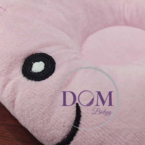 DomBielyy Almohada Almohadon Bebe Super Suave Diseño Ballena Rosa 2