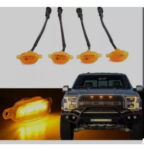 SmartCar Kit Luces Parrilla 4x4 Tipo Raptor X 4 Naranja/Ámbar 1