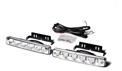 Faro Auxiliar Led Rectangular 5 Led 12v Moto 4x4 Off Road X2 0