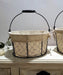 Veranova Set X 3 Metal and Fabric Organizing Baskets for Bathroom and Kitchen 2