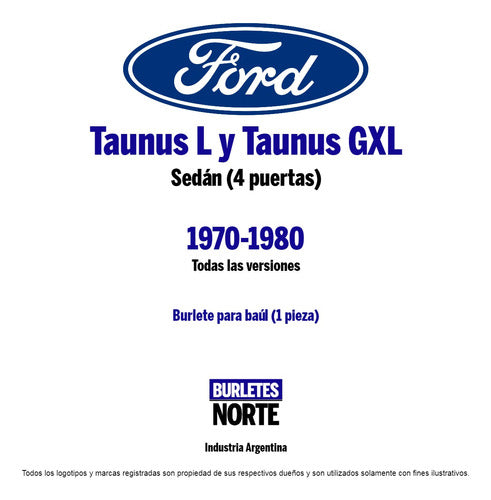 Ford Burlete Taunus L GXL 70-80 Baúl x1 1