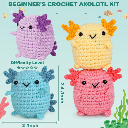 Crochetta Kit De Crochet Para Principiantes Con Tutoriales Y Axolotls 1