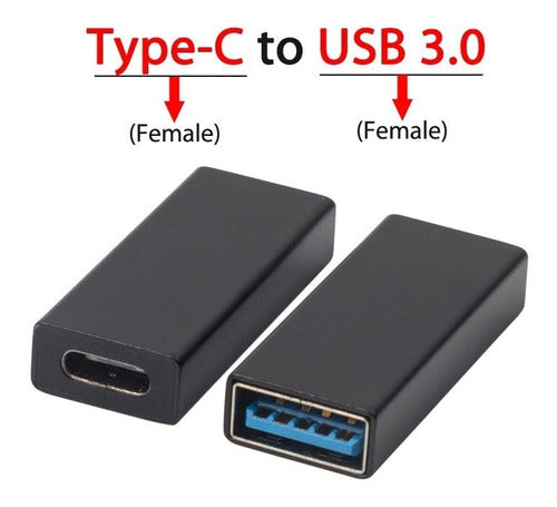 USB-C Female to USB-A Female 3.1 Adapter Connector 1