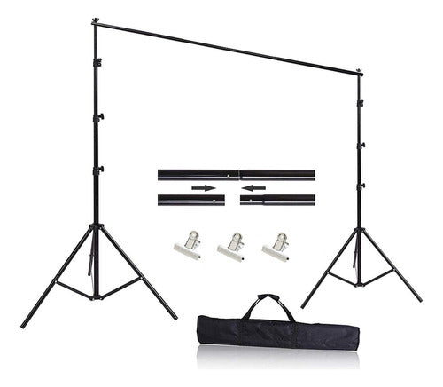 By Estilo Home Tripod Background Stand for Photography 3x2 Mts 0