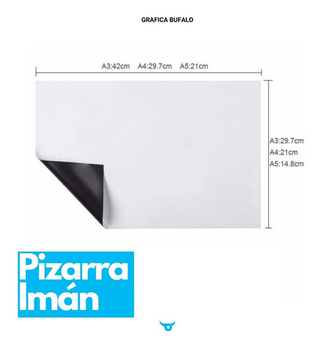 Búfalo Magnetic Whiteboard for A4 Marker 2