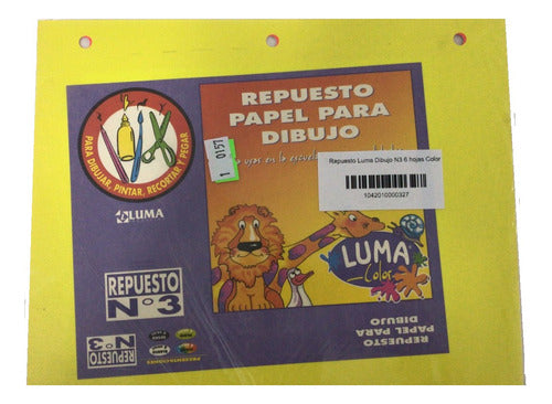 Luma Repuesto Dibujo 6 Hojas Tamaño N3 De Colores 0