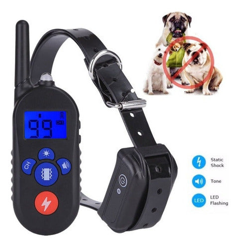 No Ladrar Collar Usb Led Pantalla Lcd Impermeable Perro Anti 2